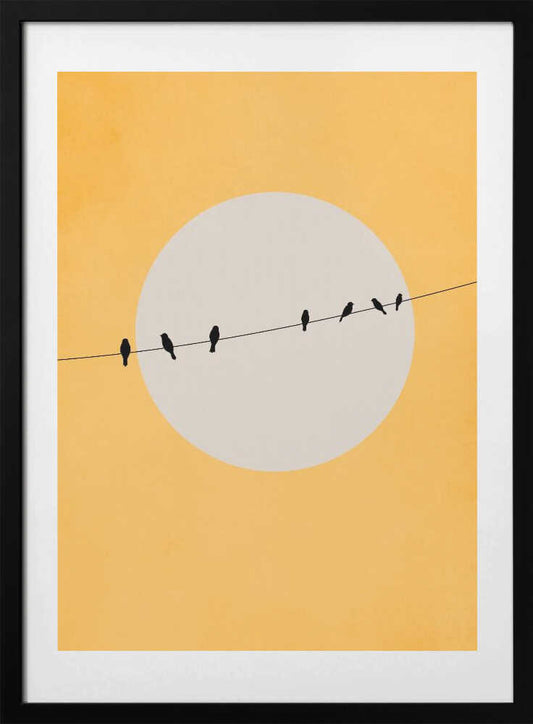 Chirping and Chilling - Art Print by Kubistika