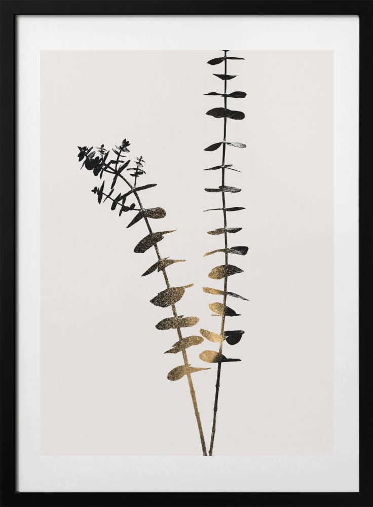 Eucalyptus Dark Gold - Art Print by Kubistika