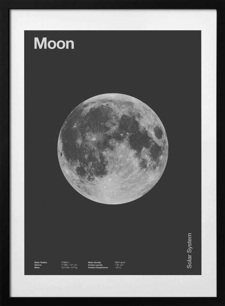 Solar System Moon - Art Print by Florent Bodart
