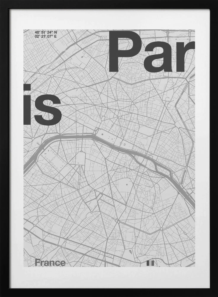 Paris - Map Art Print by Florent Bodart
