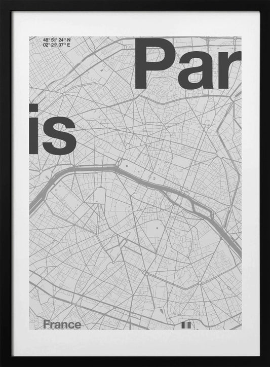 Paris - Map Art Print by Florent Bodart