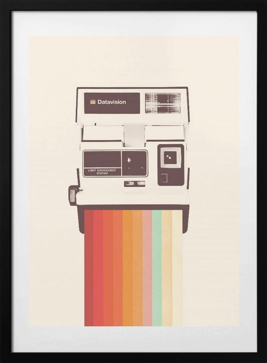 Instant Camera Rainbow - Art Print by Florent Bodart