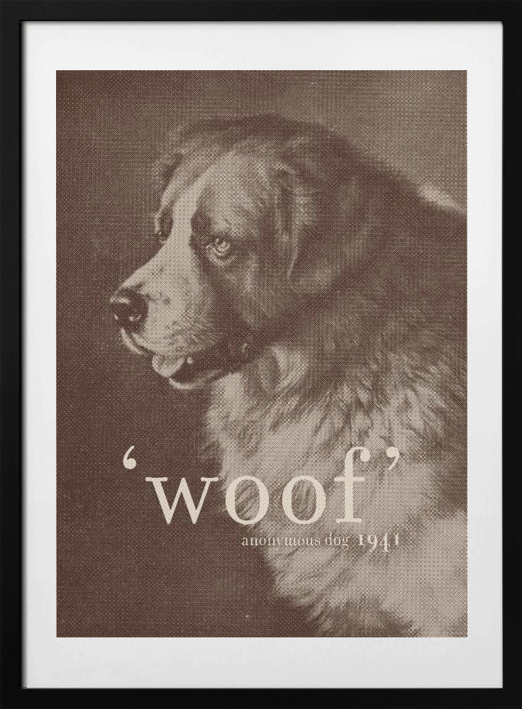 Famous Quote Dog - Art Print by Florent Bodart