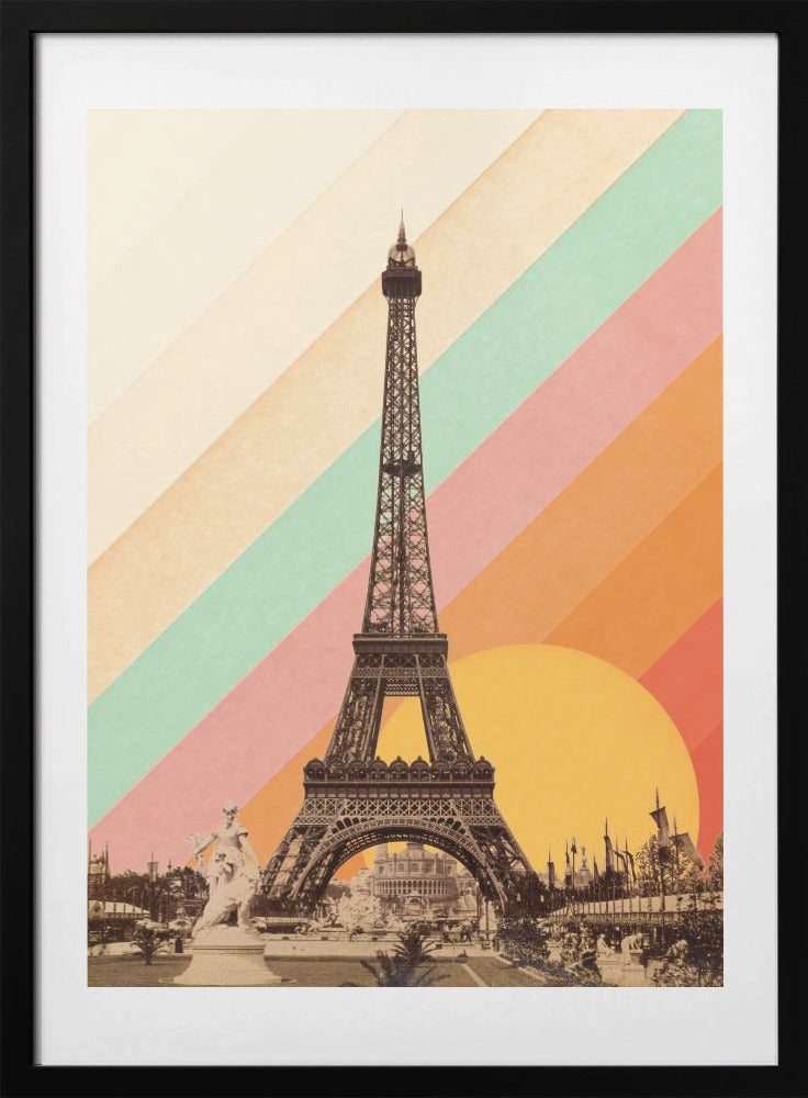 Eiffel Tower Rainbow - Art Print by Florent Bodart
