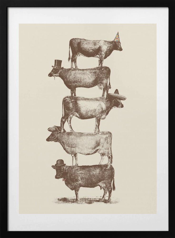Cow Cow Nuts - Art Print by Florent Bodart