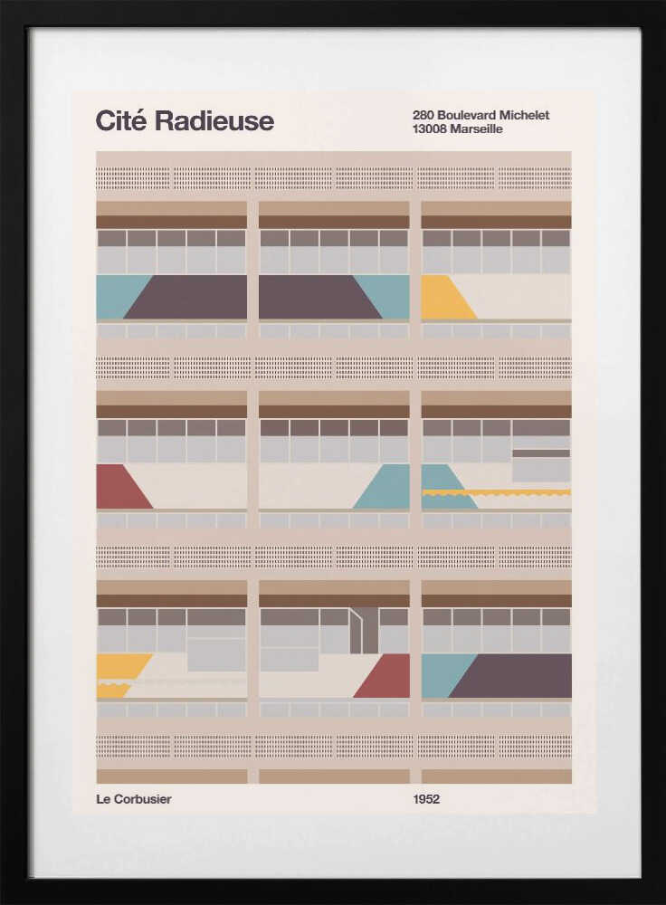 Cite Radieuse - Art Print by Florent Bodart Exhibition Poster