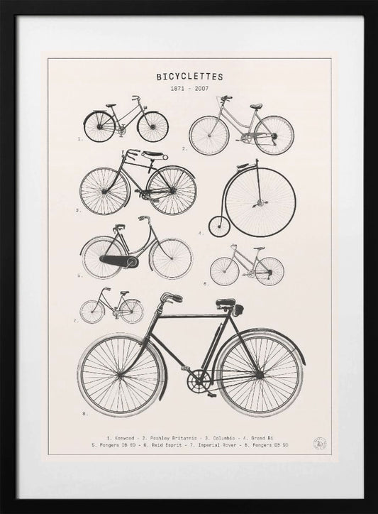 Bicyclettes - Art Print by Florent Bodart