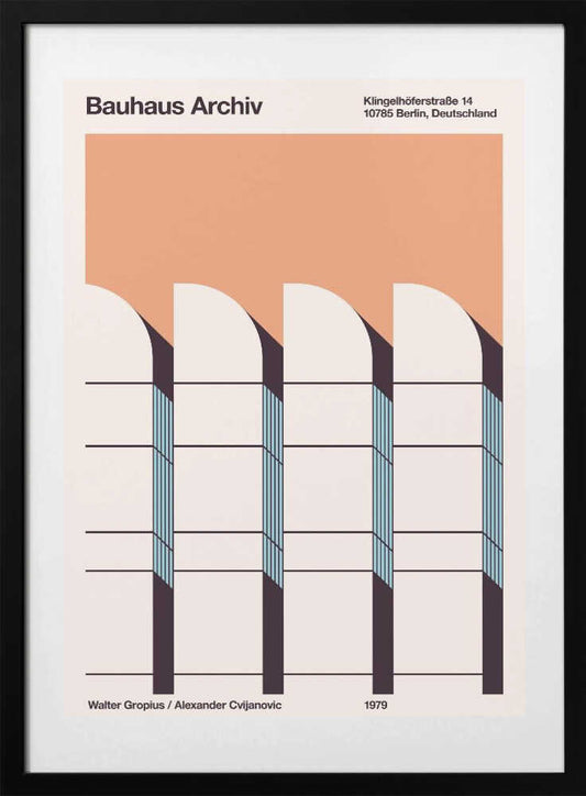 Bauhaus Archiv - Art Print by Florent Bodart Exhibition Poster