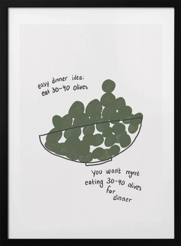 Olive Dinner Delight - Art Print by Athene Fritsch