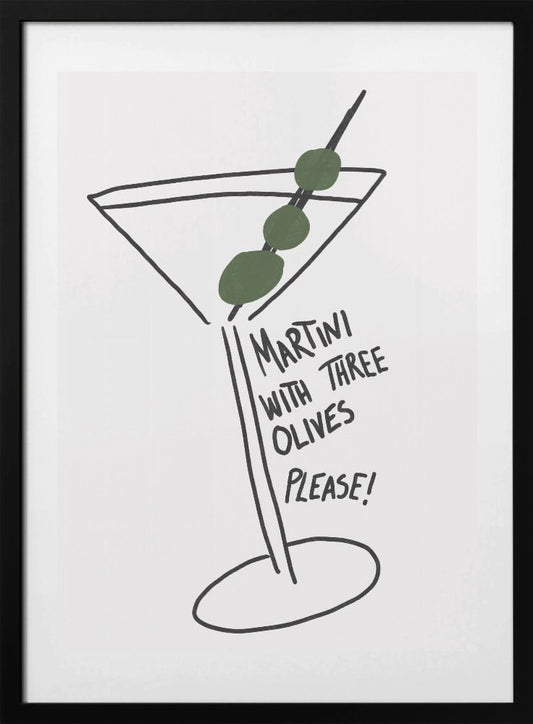 Olive Trio Martini - Art Print by Athene Fritsch