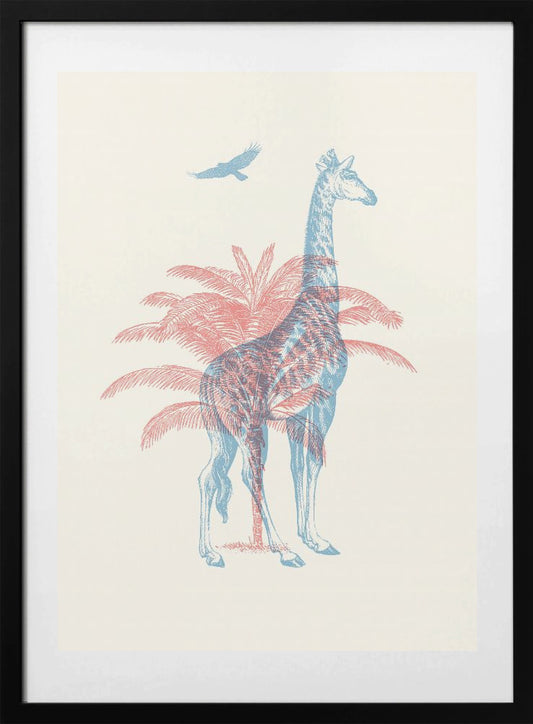 Giraffe - Art Print by Florent Bodart