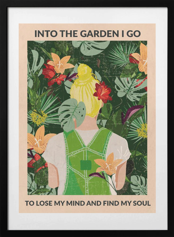Into the Garden (blonde) - Art Print by WallChart Art Studio