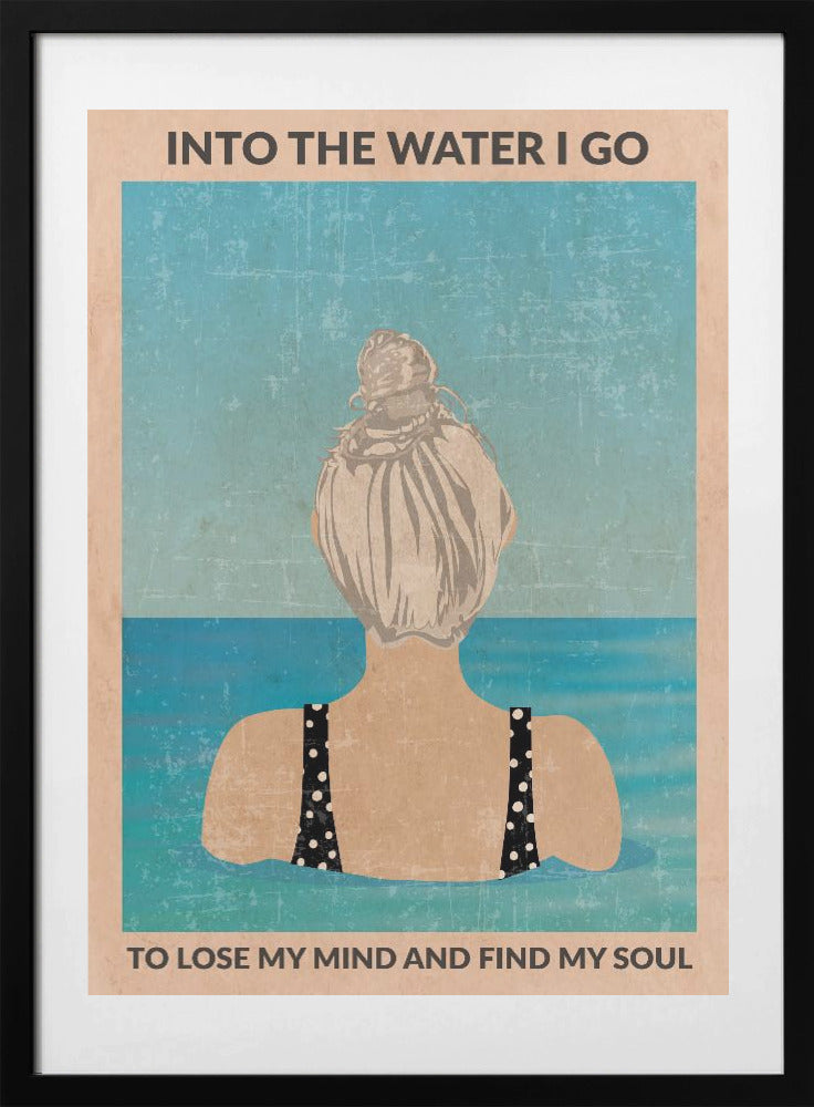 Into the Water (silver) - Art Print by WallChart Art Studio