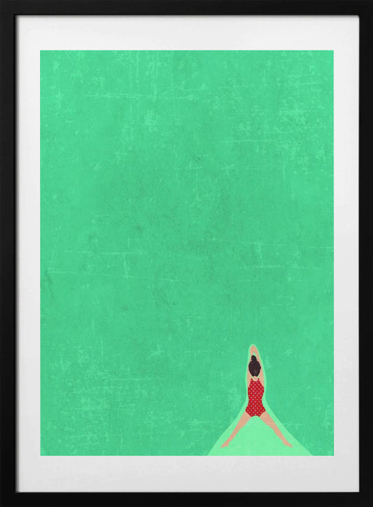 Open Water (brunette) - Art Print by WallChart Art Studio