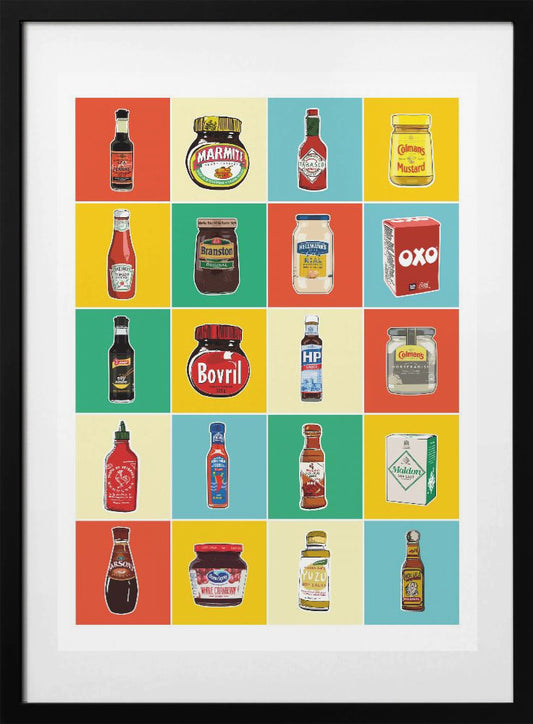 Taxonomy of Condiments - Art Print by WallChart Art Studio