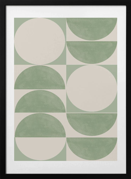 Geometrics in Green - Art Print by THE MIUUS STUDIO