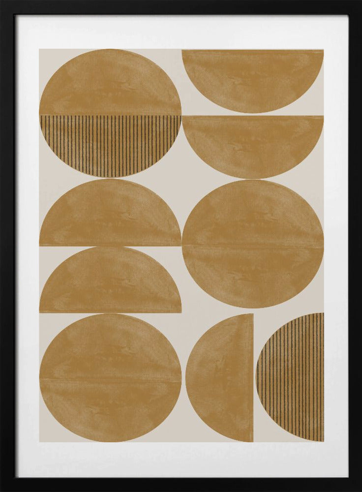 Golden Geometric Rhythm - Art Print by THE MIUUS STUDIO