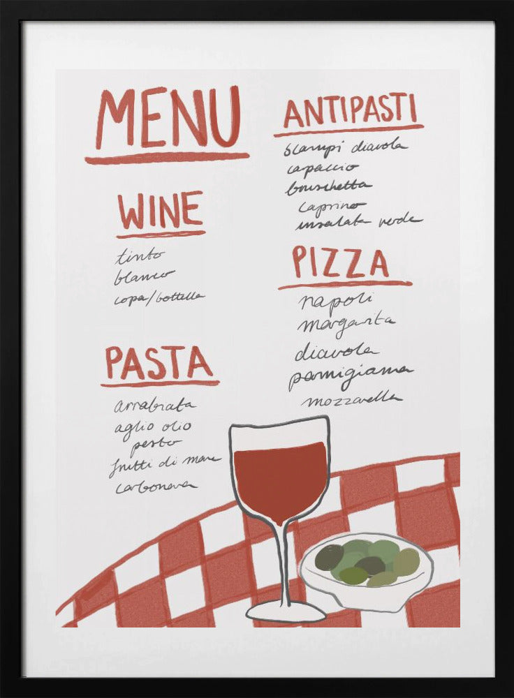 Italian Cuisine Delight - Art Print by Athene Fritsch