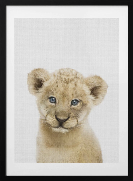 Peekaboo Baby Lion - Art Print by Lola Peacock