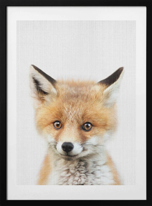Peekaboo Baby Fox - Art Print by Lola Peacock