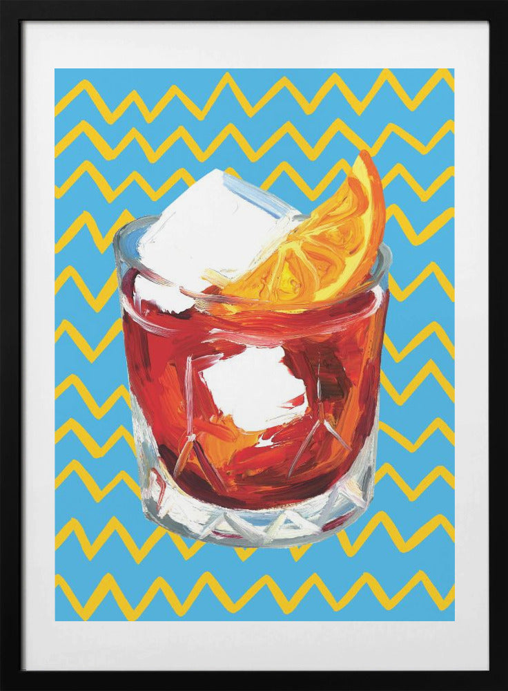 Negroni Blue - Art Print by Alice Straker