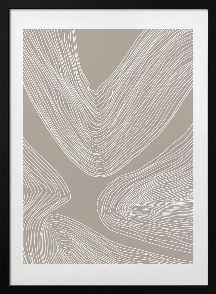Flowing Contours Line Art - Art Print by Melloi Art Prints