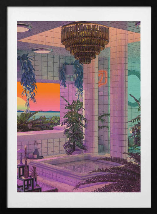 Vaporwave Pool - Art Print by CosmoZach