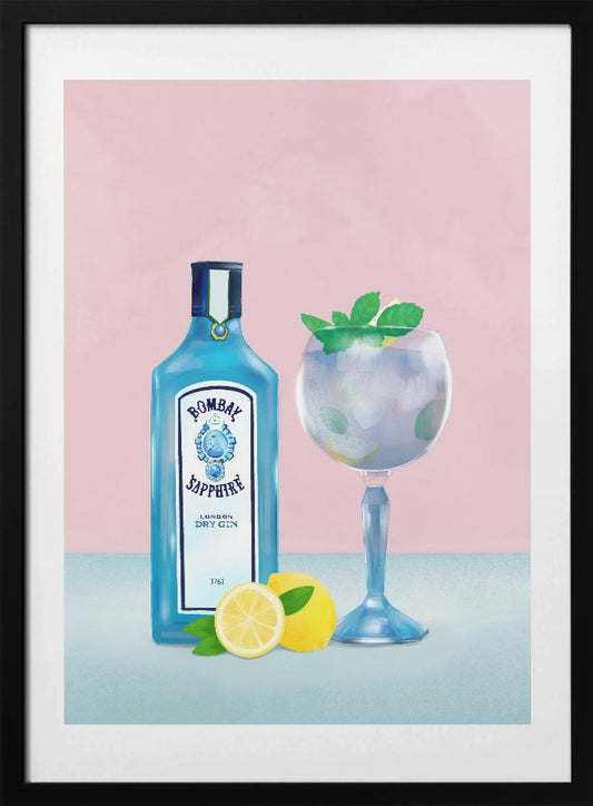 Gin Cocktail - Art Print by Petra Lizde