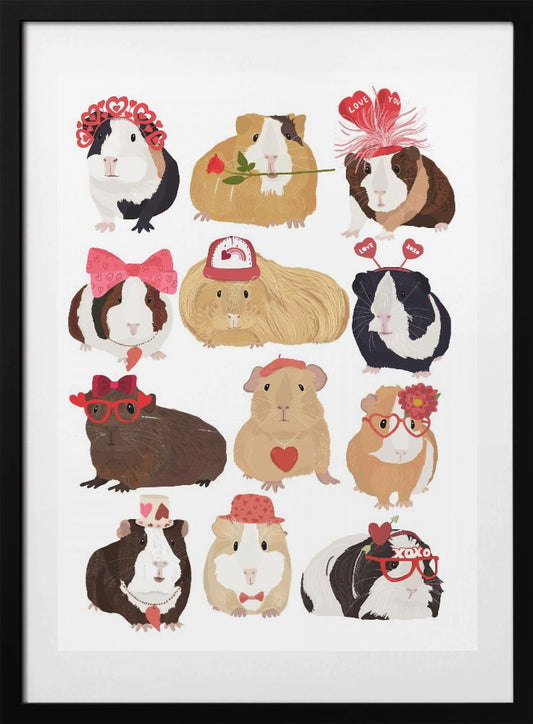 Love Guinea Pigs - Art Print by Hanna Melin