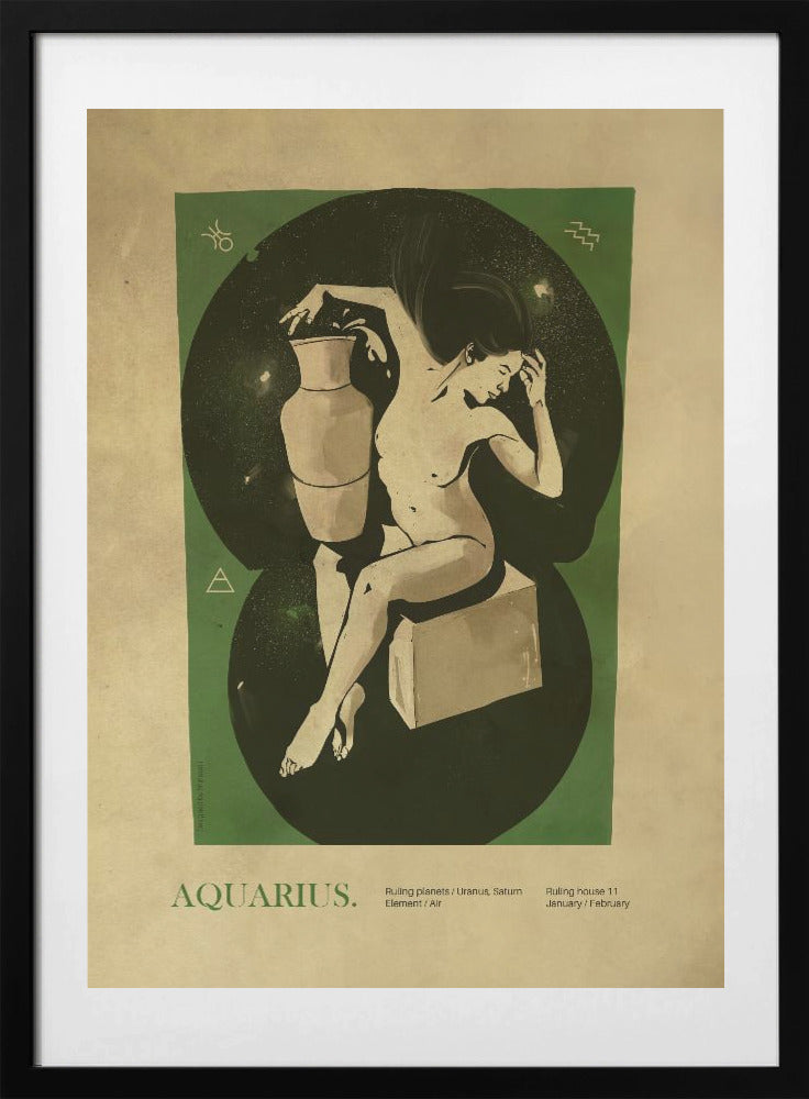 Aquarius print - Art Print by Dion Gem