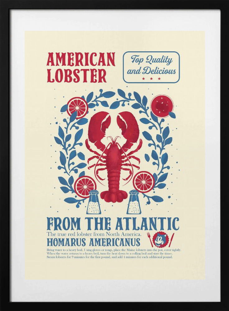 Lobster kitchen print - Art Print by Dion Gem