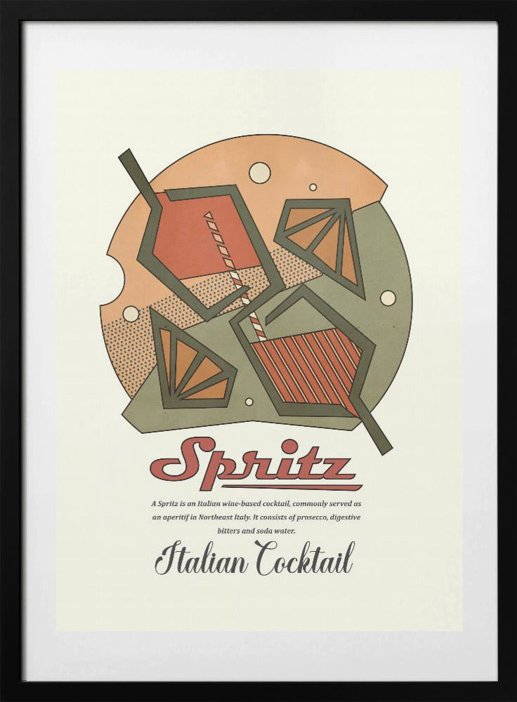 Geometrical spritz print - Art Print by Dion Gem