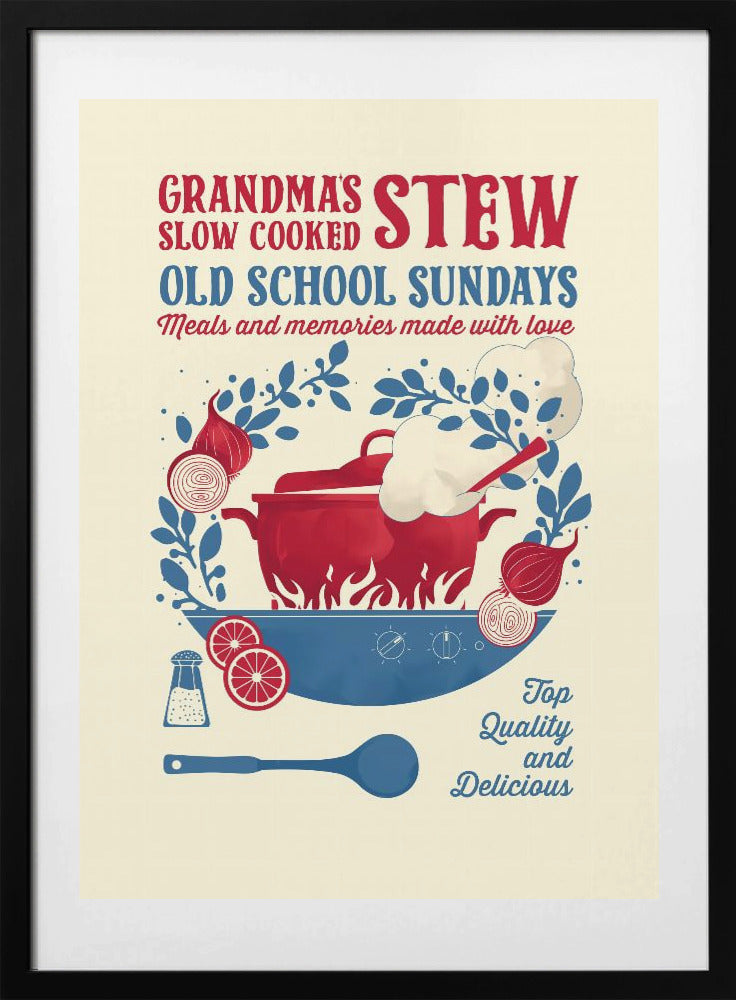 Grandmas Stew kitchen print - Art Print by Dion Gem