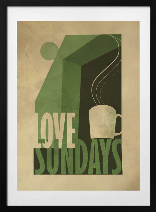 Love Sunday print - Art Print by Dion Gem