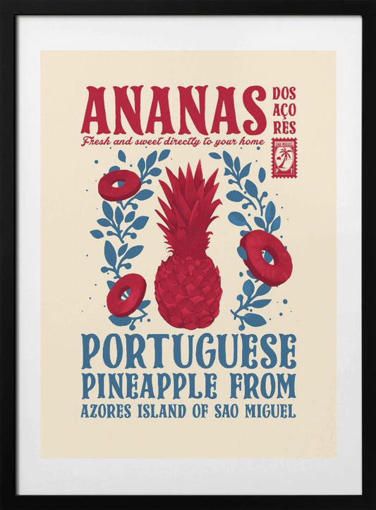 Pineapple kitchen print - Art Print by Dion Gem