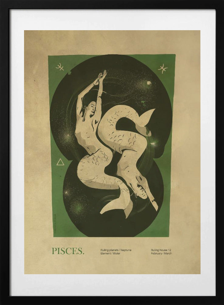 Pisces print - Art Print by Dion Gem