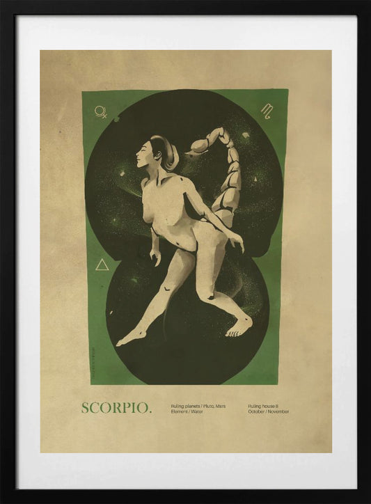 Scorpio print - Art Print by Dion Gem