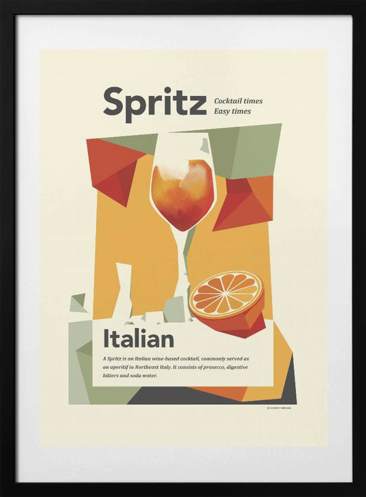Aperol spritz print - Art Print by Dion Gem