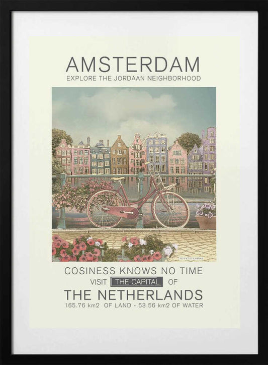 Amsterdam print - Art Print by Dion Gem Travel Poster