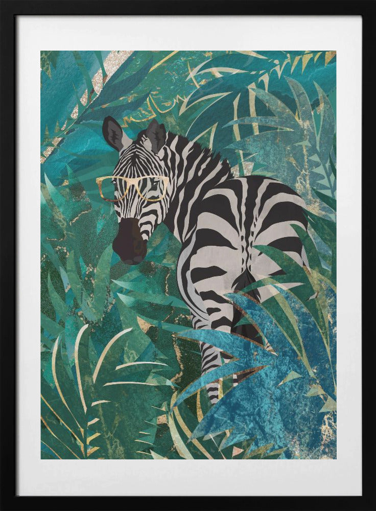 Zebra in the jungle 2 - Art Print by Sarah Manovski