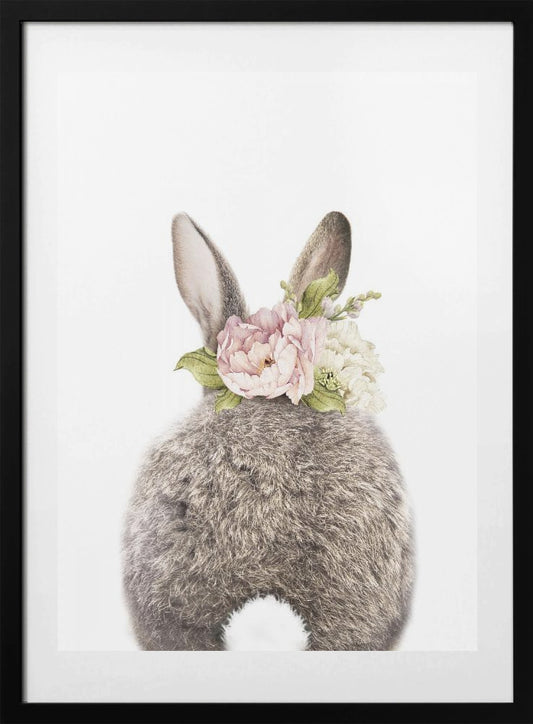 Floral Bunny Back - Art Print by Lola Peacock