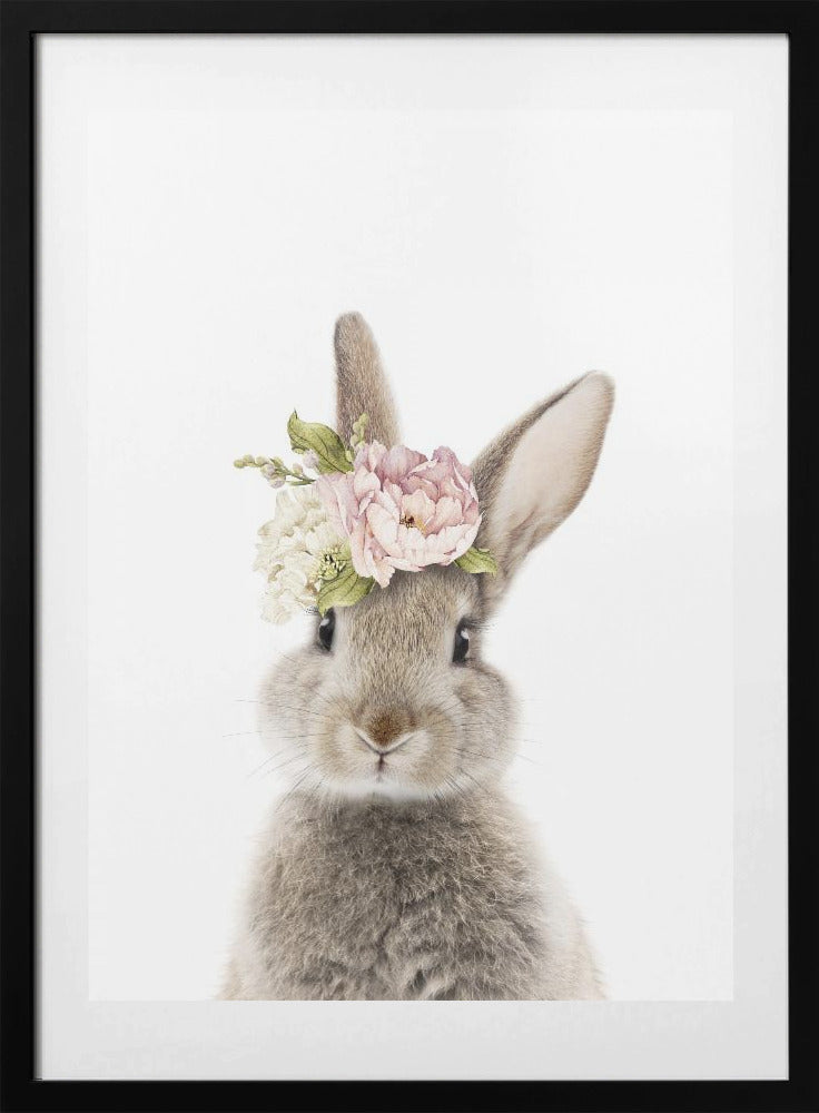 Floral Bunny - Art Print by Lola Peacock