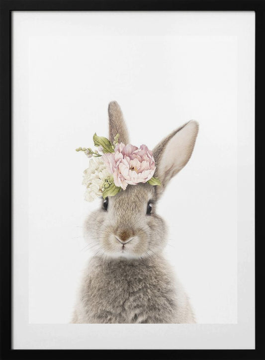 Floral Bunny - Art Print by Lola Peacock