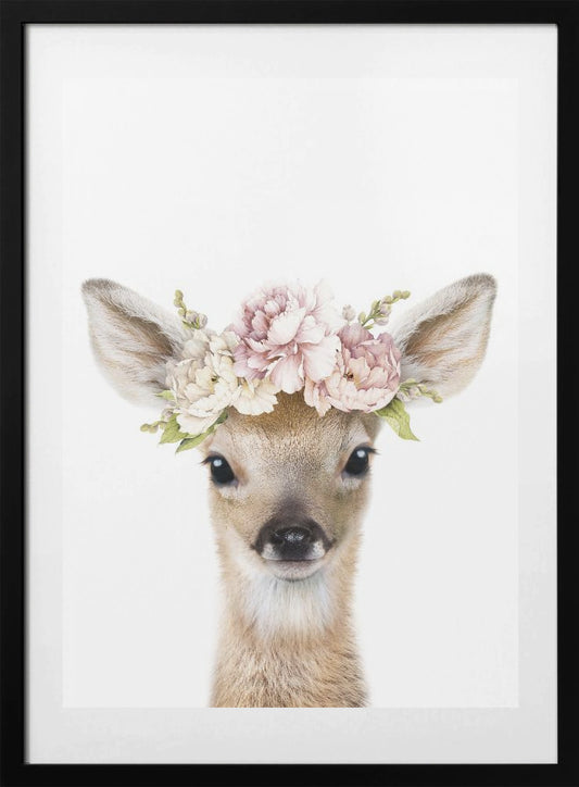 Floral Baby Deer - Art Print by Lola Peacock