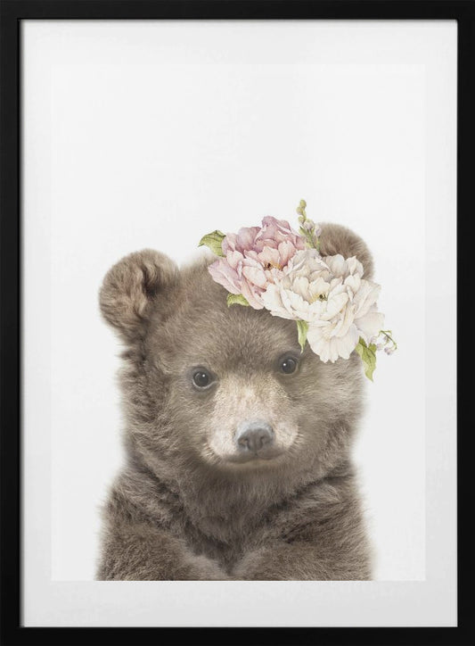 Floral Baby Bear - Art Print by Lola Peacock