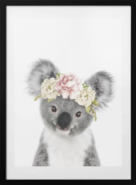 Floral Baby Koala - Art Print by Lola Peacock