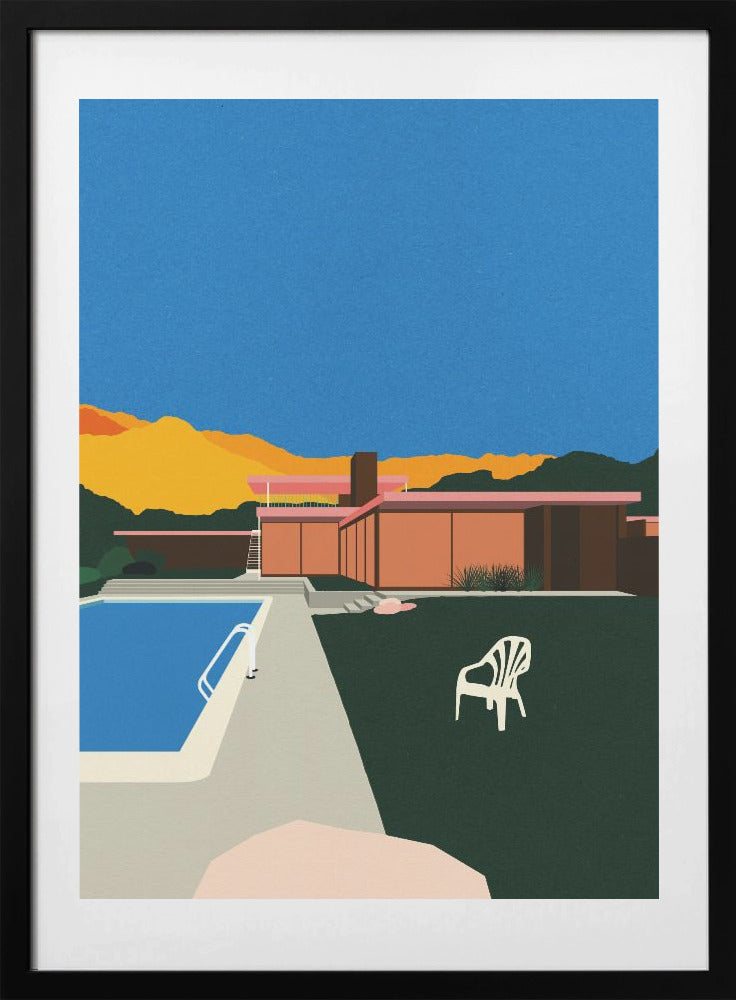 Kaufmann Desert House Poolside - Art Print by Rosi Feist