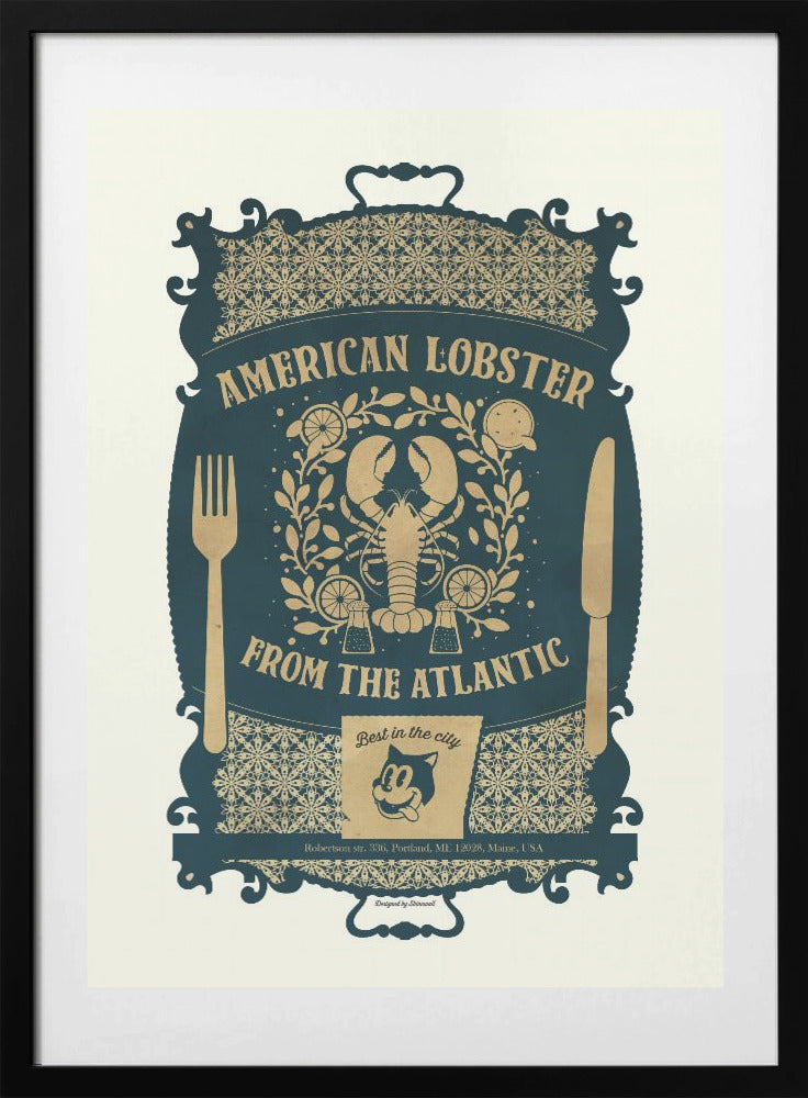 Lobster Baroque Print - Art Print by Dion Gem