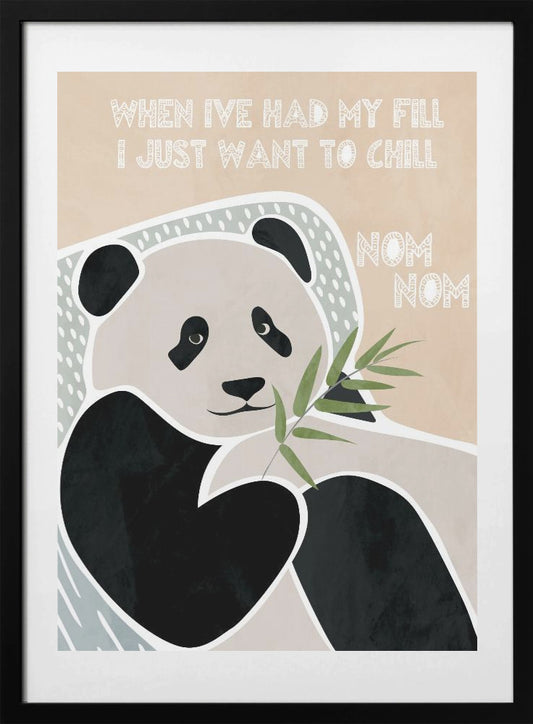 Children's panda typography - Art Print by Sarah Manovski