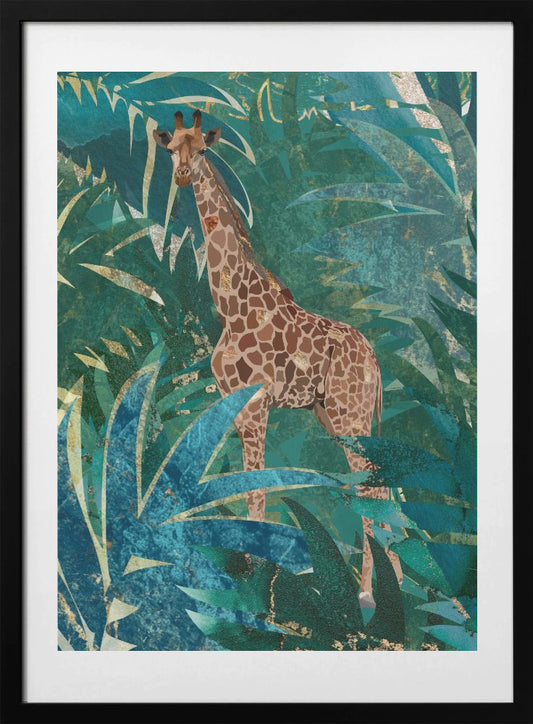 Giraffe in the jungle - Art Print by Sarah Manovski